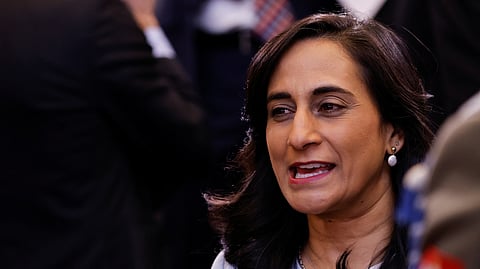 FILE PHOTO: Canada's Defence Minister Anita Anand attends a NATO defence ministers' meeting at the Alliance's headquarters in Brussels, Belgium February 15, 2023. 