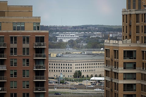 FILE PHOTO: The Pentagon building is seen in Arlington, Virginia, U.S, April 6, 2023. 
