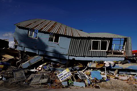 FILE PHOTO: A destroyed business in Antakya Kucuk Sanyi Sitesi Industrial Estate is pictured in the aftermath of the deadly earthquake in Antakya, Hatay province, March 7, 2023. 