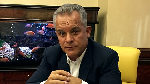 FILE PHOTO: Moldova's media tycoon Vlad Plahotniuc attends an interview with Reuters at his office in Chisinau, Moldova, November 7, 2016. 