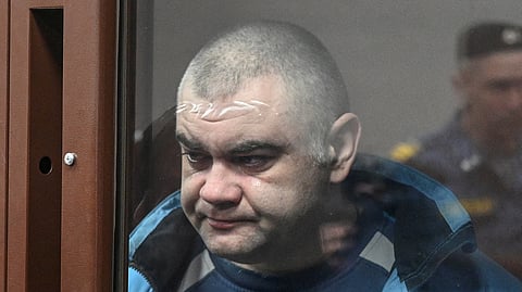 FILE PHOTO: Denis Muryga, a purported member of the Aidar Battalion fighting as part of the Ukrainian armed forces who reportedly surrendered in the course of the Russia-Ukraine conflict, attends a court hearing in Rostov-on-Don, Russia, October 18, 2022. 