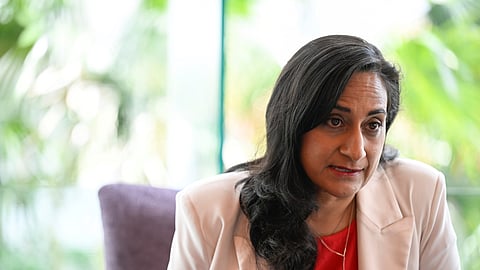 FILE PHOTO: Canada's Defence Minister Anita Anand speaks during an interview with Reuters on the sidelines of the 19th Shangri-La Dialogue in Singapore June 11, 2022. 