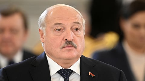 FILE PHOTO: Belarusian President Alexander Lukashenko attends a meeting of the Supreme Eurasian Economic Council in Moscow, Russia May 25, 2023. 