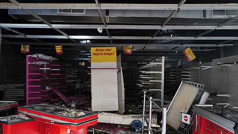 A view of a ransacked supermarket Auchan, after Senegal opposition leader Ousmane Sonko was sentenced to prison in Dakar, Senegal June 3, 2023. 