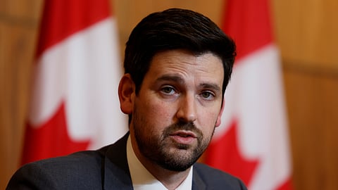 FILE PHOTO: Canada’s Minister of Immigration, Refugees and Citizenship Sean Fraser attends a press conference with United Nations High Commissioner for Refugees Filippo Grandi in Ottawa, Ontario, Canada April 6, 2022. 