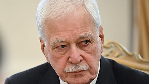FILE PHOTO: Russian ambassador to Belarus Boris Gryzlov attends a meeting of Russian Foreign Minister Sergei Lavrov and his Belarusian counterpart Sergei Aleinik in Moscow, Russia May 17, 2023. 
