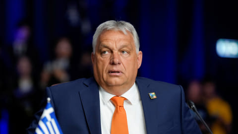 Hungarian Prime Minister Viktor Orban attends a meeting of the North Atlantic Council during a NATO leaders summit in Vilnius, Lithuania July 12, 2023. 