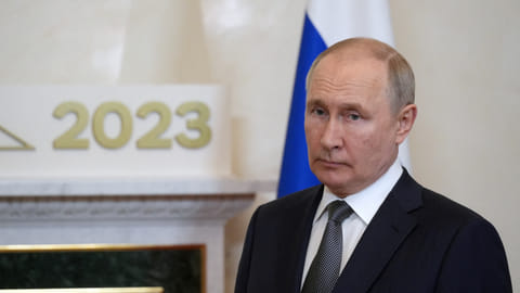 Russian President Vladimir Putin attends a meeting with Egyptian President Abdel Fattah al-Sisi on the sidelines of Russia-Africa summit in Saint Petersburg, Russia, July 26, 2023. 