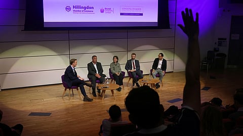 FILE PHOTO: Parliamentary candidates for Uxbridge and South Ruislip participate in a hustings ahead of the by-election of former British Prime Minister Boris Johnson's former seat in Uxbridge, Middlesex, Britain, July 4, 2023. 