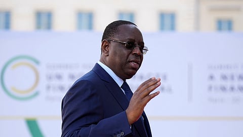 Senegal's President Macky Sall arrives for the closing session of the New Global Financial Pact Summit, Friday, June 23, 2023 in Paris, France. 