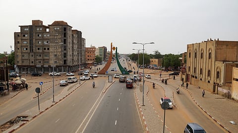 A general view shows traffic on streets of Niamey, Niger, August 2, 2023. 