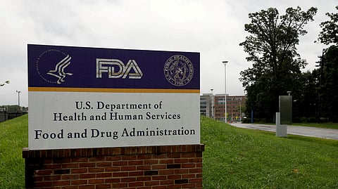 FILE PHOTO: Signage is seen outside of the Food and Drug Administration (FDA) headquarters in White Oak, Maryland, U.S., August 29, 2020. 