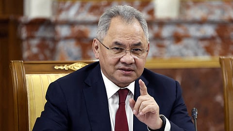 FILE PHOTO: Russian Defence Minister Sergei Shoigu attends a government meeting in Moscow, Russia, August 10, 2023. 