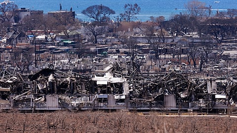 FILE PHOTO: The fire ravaged town of Lahaina on the island of Maui in Hawaii, U.S., August 15, 2023. 