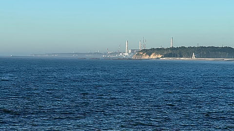 FILE PHOTO: A view of the Fukushima Daiichi nuclear power plant after it started releasing treated radioactive water into the Pacific Ocean, seen from the nearby Ukedo fishing port in Namie town, Fukushima Prefecture, Japan, Aug. 25, 2023. 