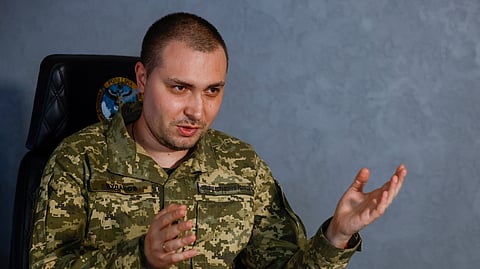 Major General Kyrylo Budanov, chief of the Military Intelligence of Ukraine, speaks during an interview with Reuters, amid Russia's attack on Ukraine, in Kyiv, Ukraine July 6, 2023. 