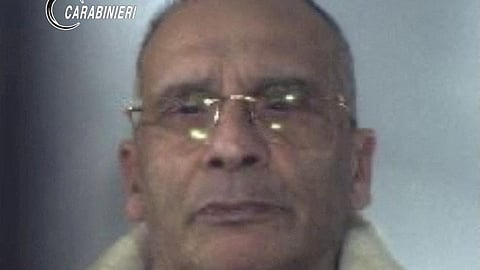 A handout photo shows Matteo Messina Denaro Italy's most wanted mafia boss after he was arrested in Palermo, Italy, January 16, 2023. 