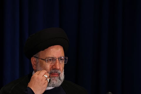 Iranian President Ebrahim Raisi looks on during a press conference concluding his appearance at the United Nations General Assembly, in New York City, U.S., September 20, 2023.