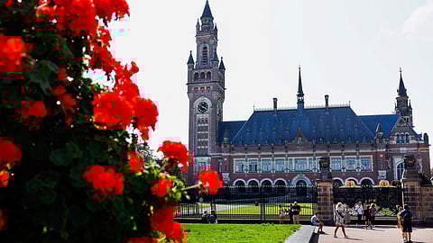 FILE PHOTO: A general view of the International Court of Justice (ICJ) in The Hague, Netherlands August 22, 2023. 