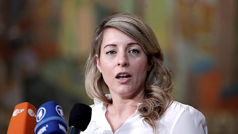 Canada's Foreign Minister Melanie Joly arrives at Oslo City Hall during NATO's informal meeting of foreign ministers in Oslo, Norway June 1, 2023. 