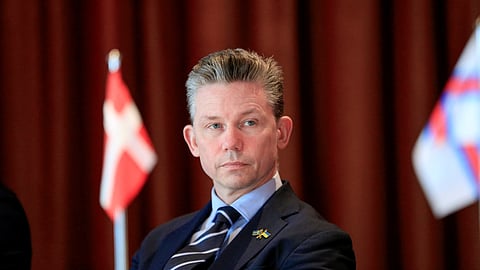 FILE PHOTO: The Swedish Defense Minister Paal Jonson attends the NORDEFCO press conference in Torshavn on the Faroe Islands, April 30, 2024. 
