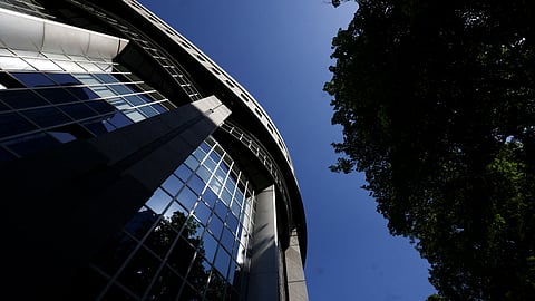 FILE PHOTO: A general view of the building of EU parliament in Brussels, Belgium May 31, 2023. 