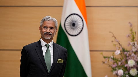 India’s Foreign Minister Subrahmanyam Jaishankar waits for Japan's Prime Minister Fumio Kishida, in Tokyo, Japan, March 8, 2024. 