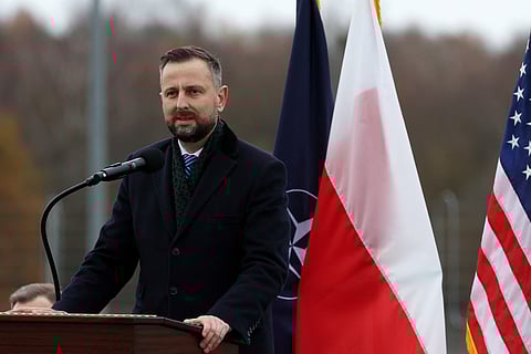 Poland's Defence Minister Wladyslaw Kosiniak-Kamysz speaks during the inauguration of the American ballistic missile defence base to be integrated into the "Aegis Ashore" missile defense system, in Redzikowo, Poland, November 13, 2024. 