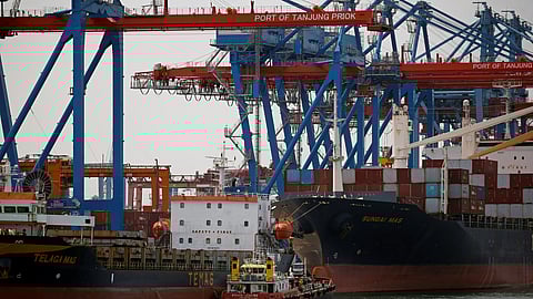 FILE PHOTO: A tug boat is seen docking at Tanjung Priok Port in Jakarta, Indonesia, January 11, 2021. Picture taken January 11, 2021. 