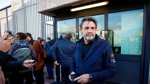 Oscar Camps, founder and director of the NGO Proactiva Open Arms, arrives at Pagliarelli bunker courthouse for a hearing in the trial against Deputy Prime Minister Matteo Salvini over his 2019 decision to prevent more than 100 migrants from landing in the country, in Palermo, Italy, December 20, 2024. 
