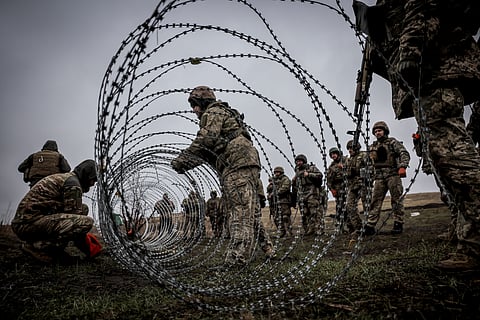 Service members of the 24th Separate Mechanized Brigade named after King Danylo attend military exercises, amid Russia's attack on Ukraine, at a training ground in Donetsk region, Ukraine November 6, 2024. 
