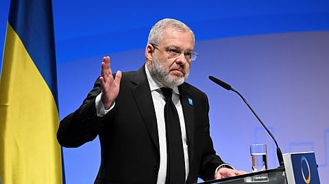 FILE PHOTO: German Galushchenko, Minister of Energy of Ukraine speaks at the Recovery Forum of the Ukraine Recovery Conference 2024 in Berlin, Germany, June 11, 2024. 