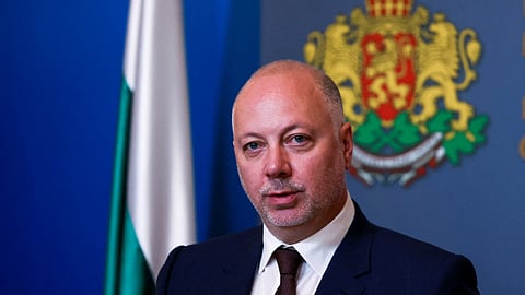 FILE PHOTO: Bulgarian Prime Minister Rosen Zhelyazkov attends a press conference in Sofia, Bulgaria, June 4, 2025.