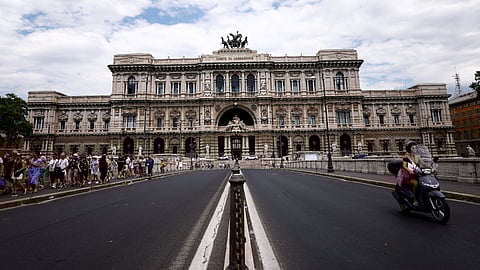 FILE PHOTO: General view of Italy's top appeals court as Italy works on a justice reform to shorten trials, in Rome, Italy July 12, 2022. 