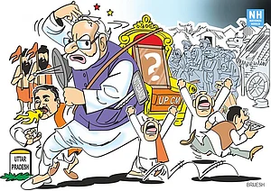 Angry BJP workers in Uttar Pradesh burn effigies, gherao offices