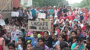 BHU students protest against reinstating guilty professor