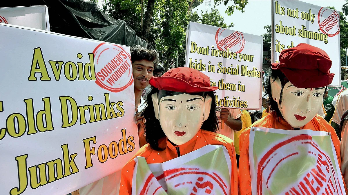 An awareness campaign inveighs against ‘junk food’ and cold drinks