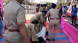 Martyr’s daughter dragged in front of Gujarat Chief Minister