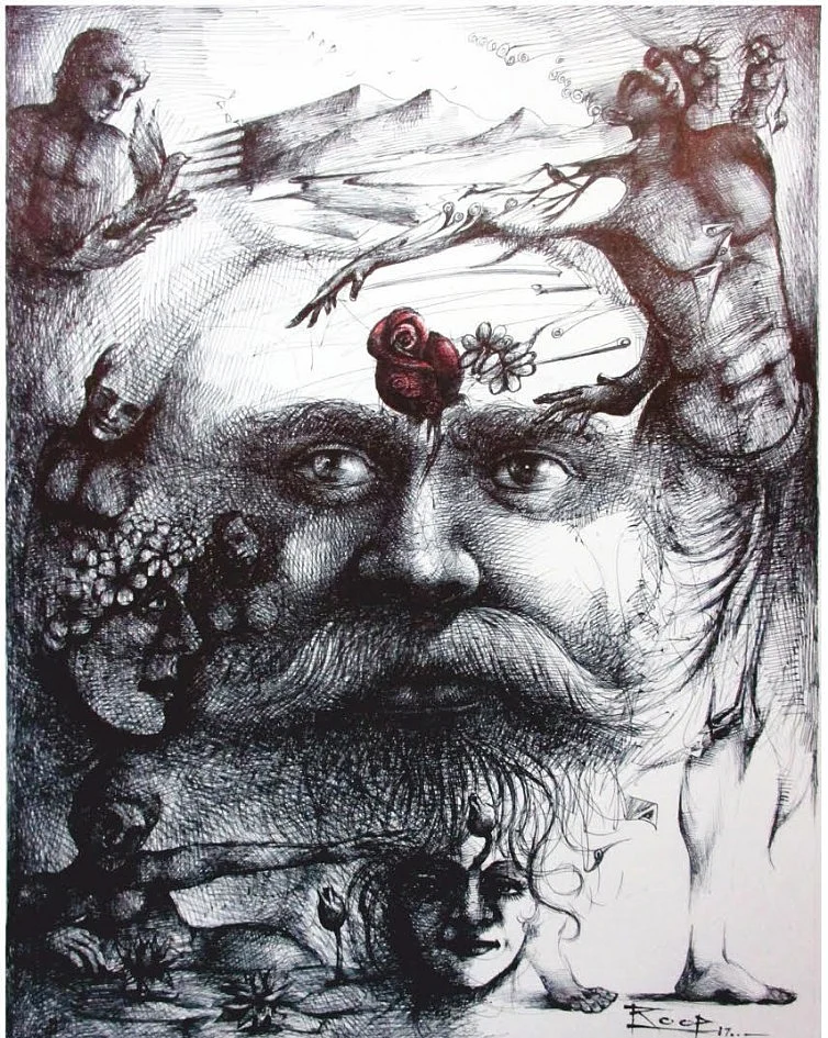 For Roopchand, art is an eternal medium through which he illustrates his creative impulse. His works have certain impressions of Salvador Dali. There is surrealism and sense of inner peace that reflects in his art.