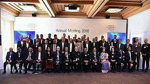Did Indian Govt sponsor session at Davos?