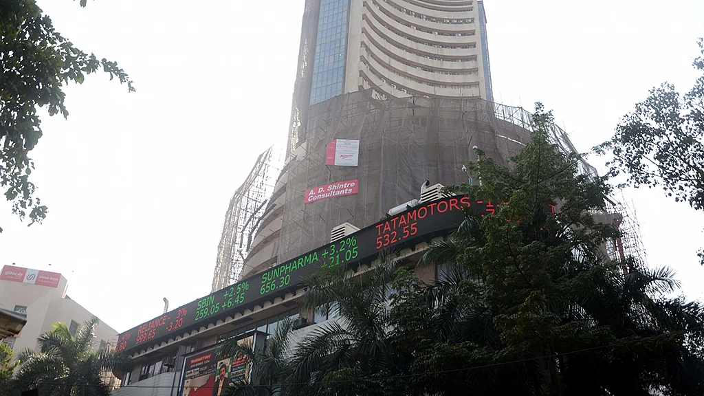 File photo of the Bombay Stock Exchange at Dalal Street, Mumbai