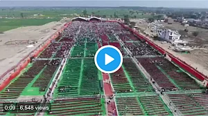 Amit Shah’s Jind rally a massive flop, says Congress; releases aerial video