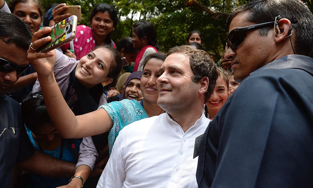 Congress President Rahul Gandhi surprises young professionals
