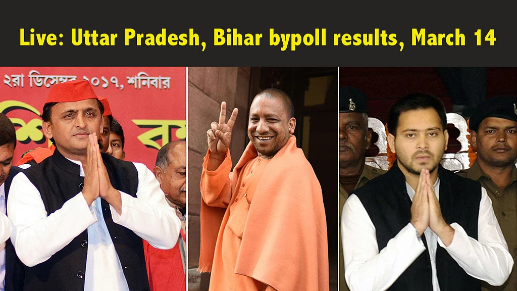 Photos by Sonu Mehta/Hindustan Times (Akhilesh) and Saikat Paul/Pacific Press/LightRocket (Adityanath) via Getty Images