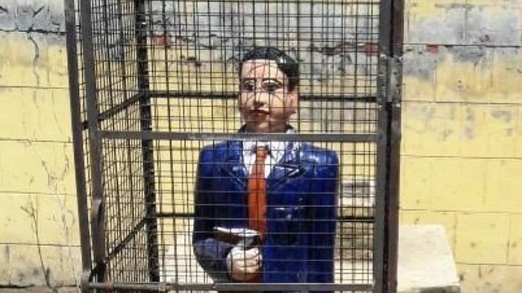 Ambedkar statue placed in cage to save it from vandalism