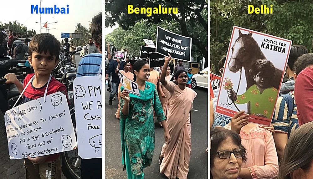 Kathua, Unnao gang rapes: Delhi, Mumbai, Bengaluru demand justice 