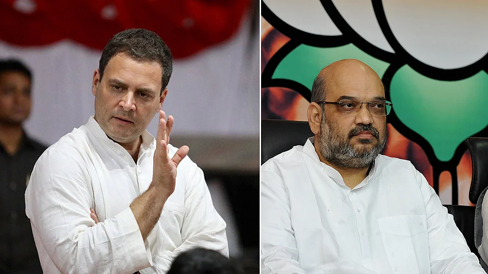 Rahul Gandhi (left) vs Amit Shah (right)