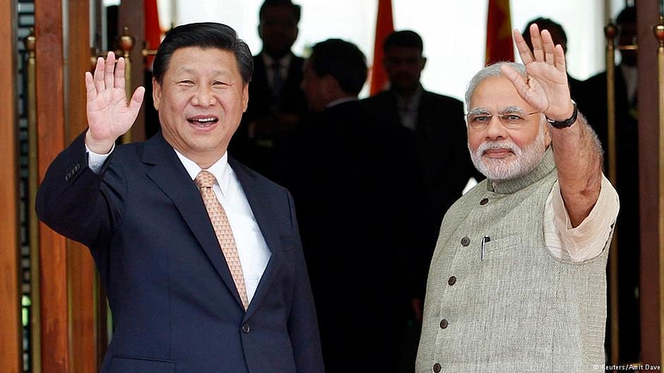 China's Xi jinping with PM Modi