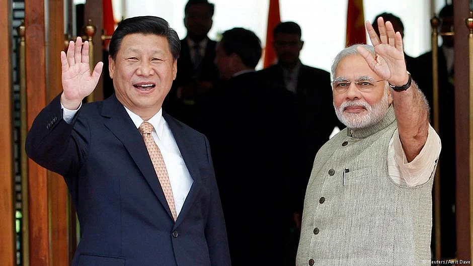 China's Xi jinping with PM Modi