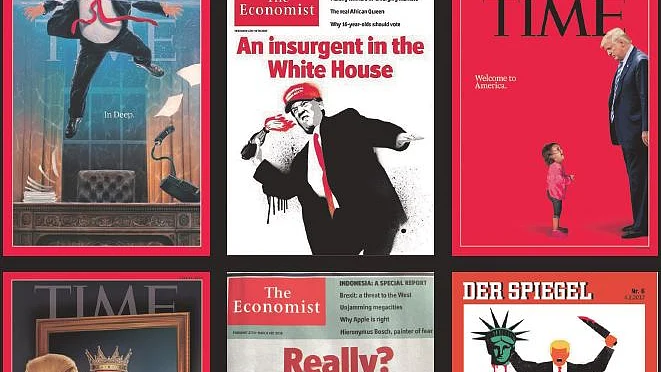 Magazines take on Donald Trump through covers